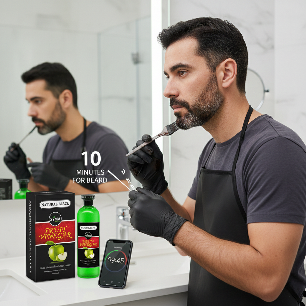 Fruit Vinegar Hair Gel Natural Black Hair Colour,Long Lasting ,Ammonia Free,Silkier Black Hair Dye For Men&Women For Black Hair Dye - Image 2