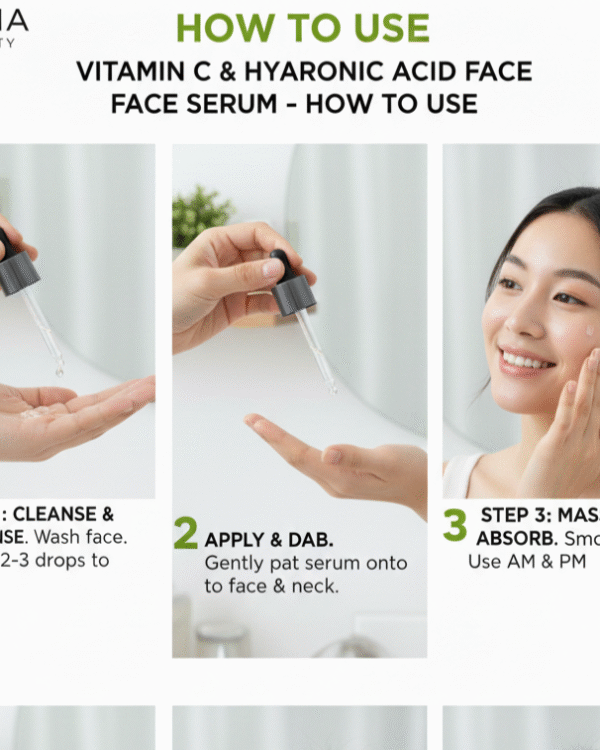 Face Serum with 40% Vitamin C and Hyaluronic Acid for Unisex